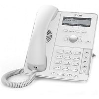SNOM D715 White Настольный IP-телефон. 4 учетные записи SIP, Графический монохромный экран 3,2, 5 кнопок с LED индикаторами, 2-порта 10_100_1000, USB 2.0, PoE, Сенсорная функция поднятия трубки, Цвет белый, Блок питания приобретается отдельно, D715 white
